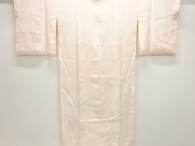 草花模様織出し単衣長襦袢